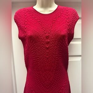 New Alexander McQueen Knitted Burgundy Dress